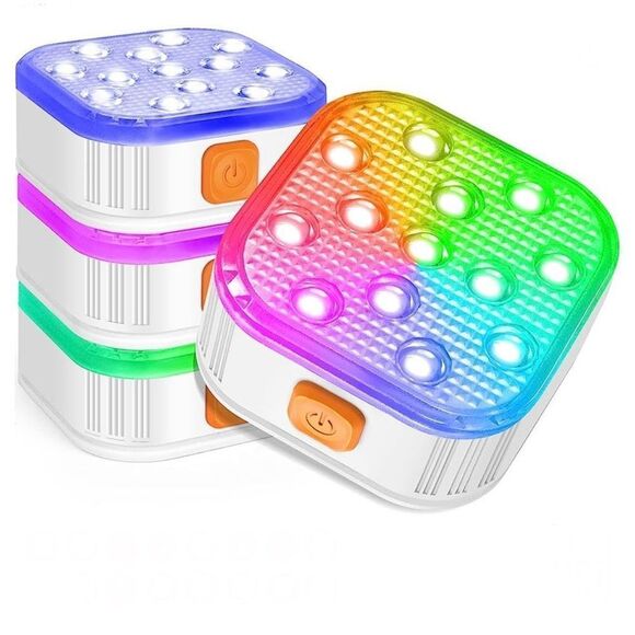 Submersible LED Pool Lights with Remote 16 RGB Rechargeable Battery - Picture 1 of 6